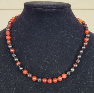 Autumnal Fire Agate Necklace